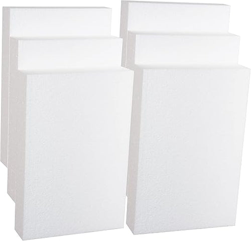 EPS Craft Foam Blocks - Canadian-Made Hard Foam - 6-Pack 8x12x2" EPS Boards for Professional Projects, Hobby Art, Teaching & Small Business