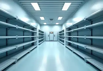 Cold storage room built from white insulated sandwich panels
